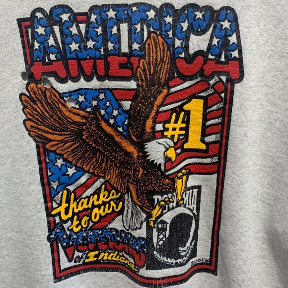 Vintage Fruit Of Loom Eagle Crewneck Sweatshirt - Picture 5 of 5